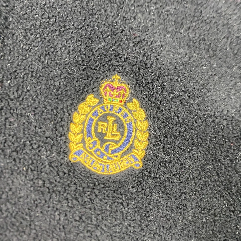 Suéter Lauren Ralph Lauren Mujer Pequeño Negro Polar Cuarto Cremallera Cresta Foto 3 de 4