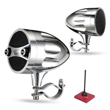 Bluetooth Motorcycle Speakers - Waterproof, 200W RZR Speakers for Silver