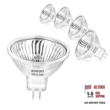 MR16 20W Halogen Light Bulbs 2 pin,12V Durable 4 Packs High Output MR16-20W-4P