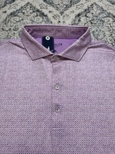 NWT MEDIUM Johnnie-O Lattice Performance Polo MSRP 98