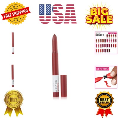 Super Stay Ink Crayon Lipstick Makeup, Precision Tip Matte Lip Crayon with Bu...