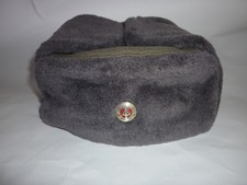 DDR NVA Kult - Wintermütze Gr. 55 Pelzmütze mit Emblem Grenztruppen ORIGINAL