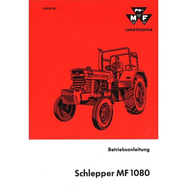 Massey Ferguson MF1080 Traktor Bedienungsanleitung Viertakt Vierzylinder-image