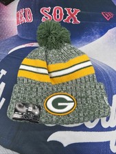 Green Bay Packers NFL Football New Era Pom Hat NEW Beanie One/Time Removable