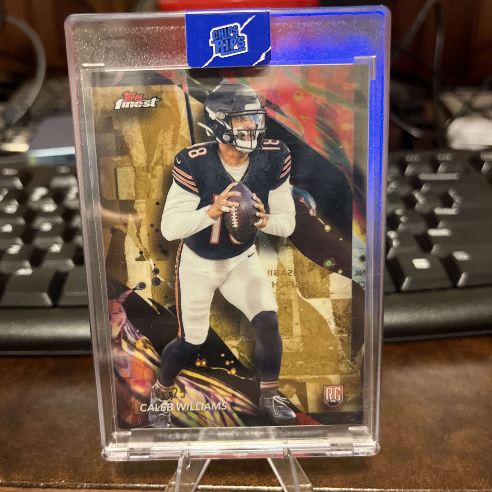 2024 Topps Finest - Uncommon Caleb Williams #161 Gold Refractor /25 (RC)