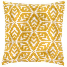 Vervaco  Yellow Geometric Design Pillow Cover...