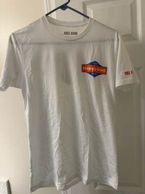Happy Dad Seltzer T-Shirt Size Small White Full Send