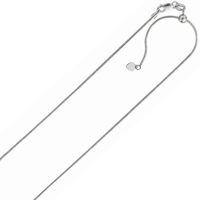 Verstellbare diamantgeschliffene Schlangenkette Halskette ECHTES massives Sterlingsilber bis 22 Zoll