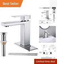 Brushed Nickel Bathroom Faucet, Single Hole Vanity Bath Faucet, Single Handle...