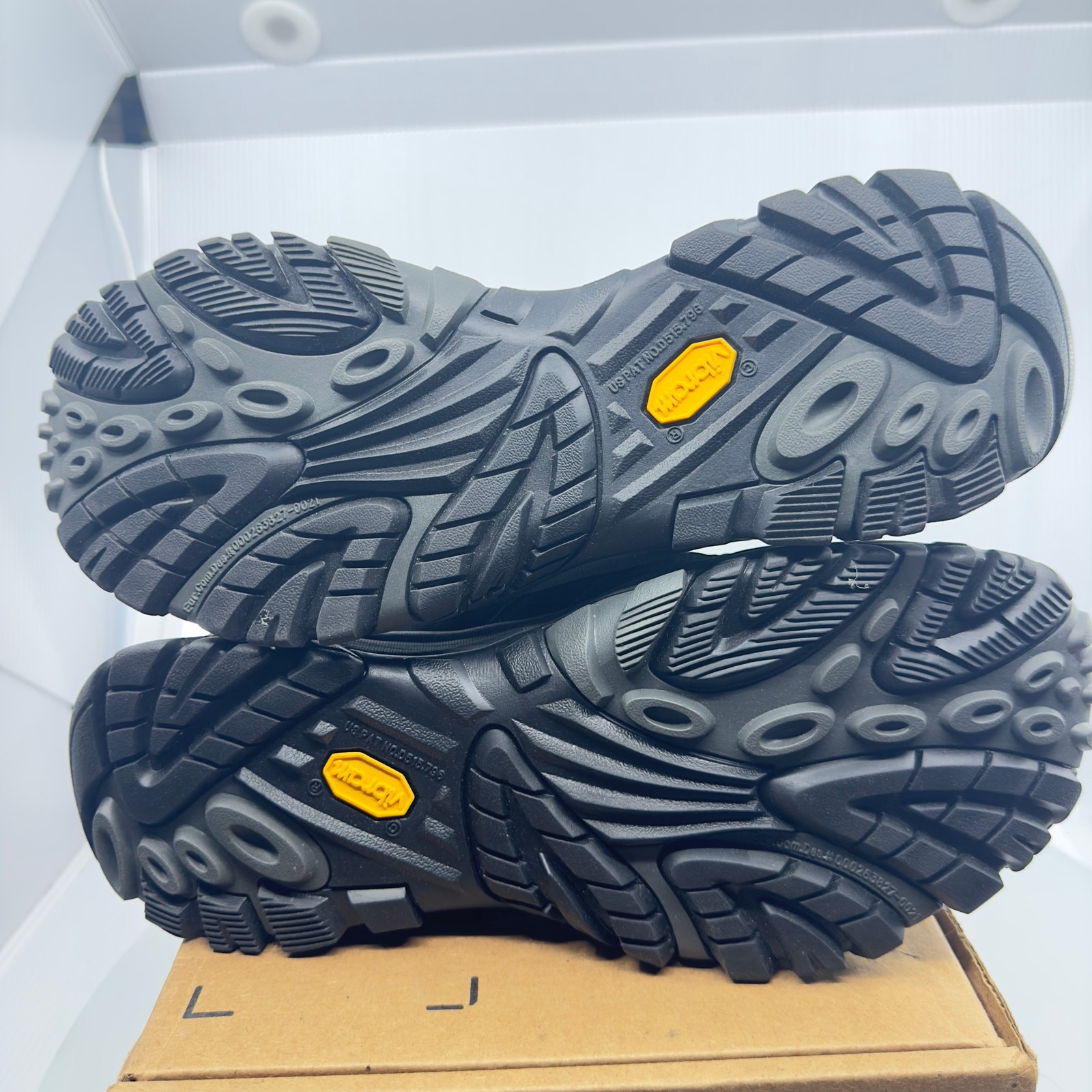 NUOVE scarpe Merrell da uomo Moab Adventure Moc escursionismo in pelle nere taglia 9
