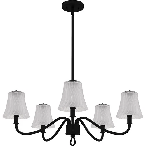 Matte Black  Chandelier from the McKinney Collection - Picture 2 of 5