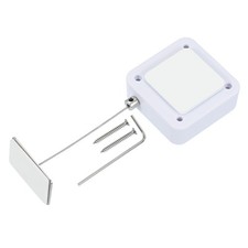 Retractable Remote Control Tether 5 ft, White(Square Iron Cap)