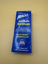 Mack's AquaBlock Swimming Earplugs, 3 Pair - Comfortable, Waterproof, Reusabl...