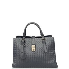 Bottega Veneta Large Roma Tote Bag Charcoal Calfskin Intrecciato jg031026b1