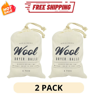 (2 pack) Better Homes & Gardens Wool Dryer Balls, Natural High-Quality New Zeala