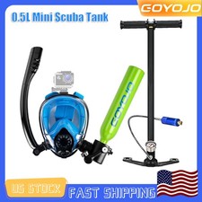 0.5L Mini Scuba Tank with Diving Mask Portable for Underwater Exploration