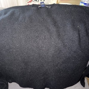 Club Monaco Black Merino Wool Double Collar Sweater Children’s Size L