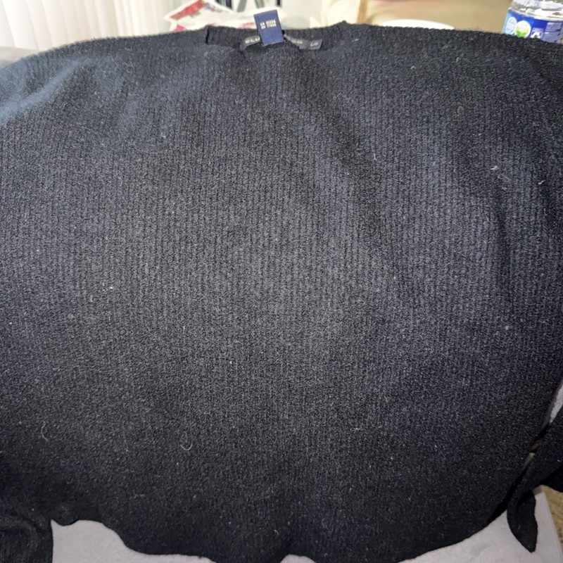 Club Monaco Black Merino Wool Double Collar Sweater Children’s Size L
