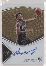 2019 Panini Opulence Nouveau Riche Signatures 26/49 Chuma Okeke #NR-CO Auto 08lb