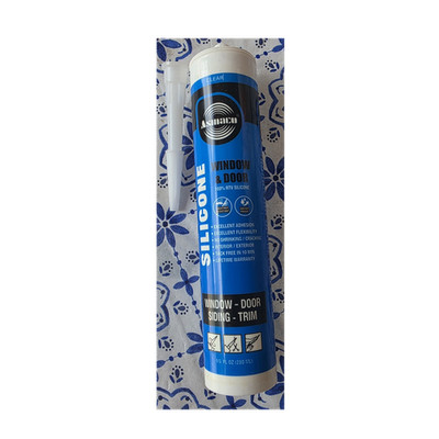 Asmaco 100% RTV Silicone Sealant Clear Waterproof Caulk for Windows & Doors