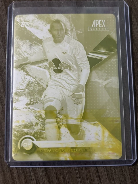 Topps APEX SOCCER LUIS ROBLES NY RED BULLS Yellow printing plate 1/1