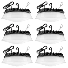 6 Pack 155W UFO High Bay Light with Reflector 22,500lm 5000K High Bay Lights ...