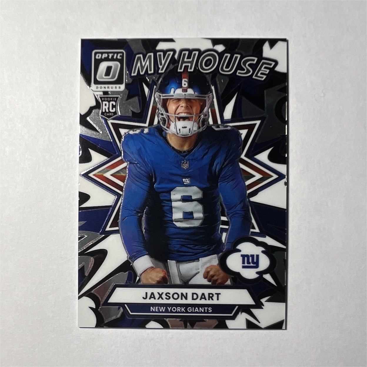 Panini 2025 Donruss Optic My House! Jaxson Dart Rookie Insert #2 Giants
