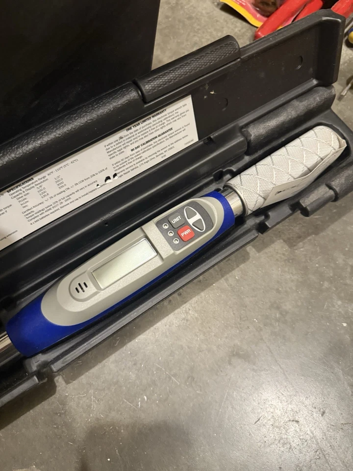 Napa Service Tools 1/2 DR. Llave dinamométrica electrónica 20-25 pies libras con estuche nueva Foto 2 de 4