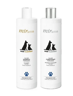 MIR&ME Silver Coat Care Kit for Dogs   Whitening Shampoo & Conditioner Set