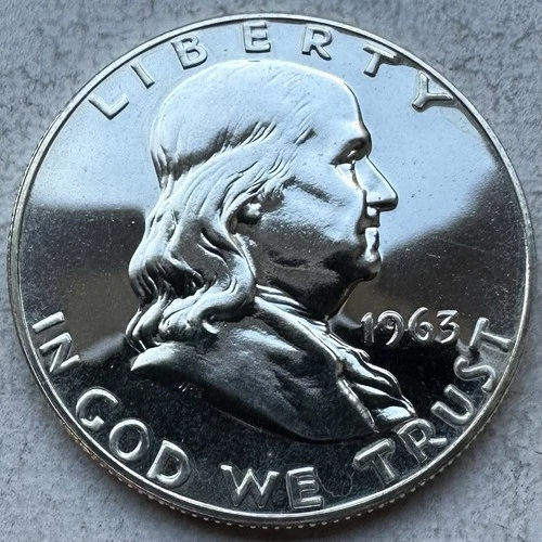 1963 Proof Franklin Half Dollar 90% Silver-INV#8362