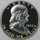 1962 (P) Superb Gem Proof Franklin 90% Silver Half Dollar HD76