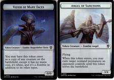 Vizer Of Many Faces 2 / Angel Of Sanctions 1 - Token - Foil - DRC - NM - MTG