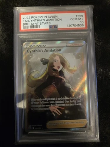 2022 Pokemon SWSH Brilliant Stars #169 FA Cynthia's Ambition PSA 10 GEM MINT