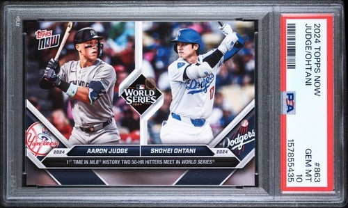 2024 Topps NOW Aaron Judge Shohei Ohtani 50 Home Run Seasons #863 PSA 10 MINT