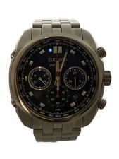 SEIKO Solar Watch Analog BLK SLV 8B92 0BB0