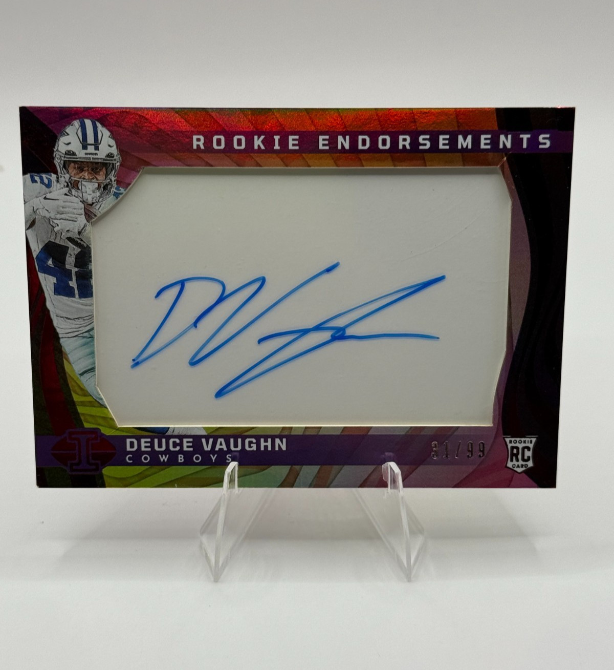 Deuce Vaughn Panini Illusions Rookie Endorsements Autographs #REDVN Red