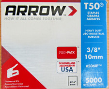 Arrow T50 Heavy Duty Staples 3/8" (10mm) - 5000 Pack. #506IP. Genuine. Free Post