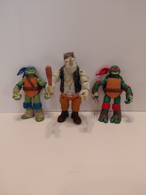 Lot Of 3 Teenage Mutant Ninja Turtle Figures 2013 2016 Viacom Raphael Leonardo