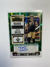 💎2023 Panini Contenders Football Bryan Breese Rookie Ticket Auto Green Laser SP