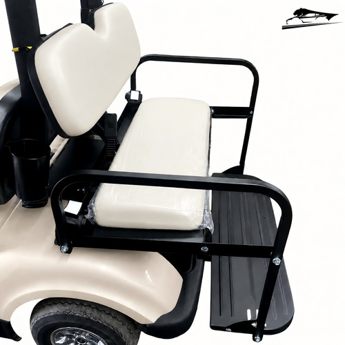 Rear Back Seat Kit For Yamaha Drive G29 2007-16 Golf Cart Flip Folding Off White