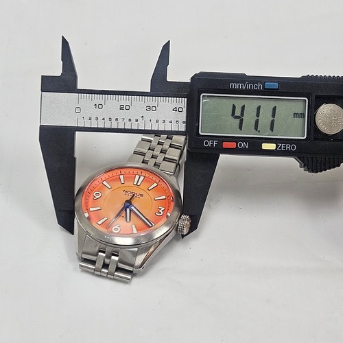NODUS CANYON BY MATT FARAH - SMOKING TIRE SUNSET ORANGE AUTOMATIC SWISS RARE - Picture 20 of 20