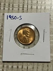 1950-S Lincoln Wheat Cent Penny GEM RED BU