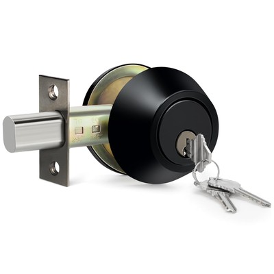 Single Cylinder Deadbolt, Dead Bolt for Front Door and Garage Door, Keyed Sid...