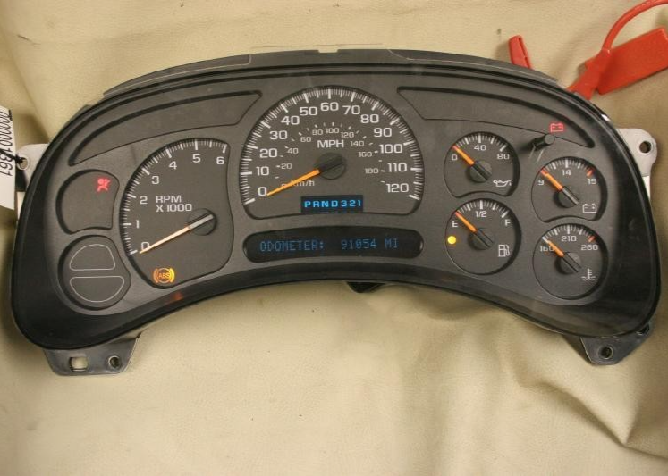2003-2005 Chevy Silverado 1500 2500 3500 Speedometer Cluster MPH AT US OEM USED