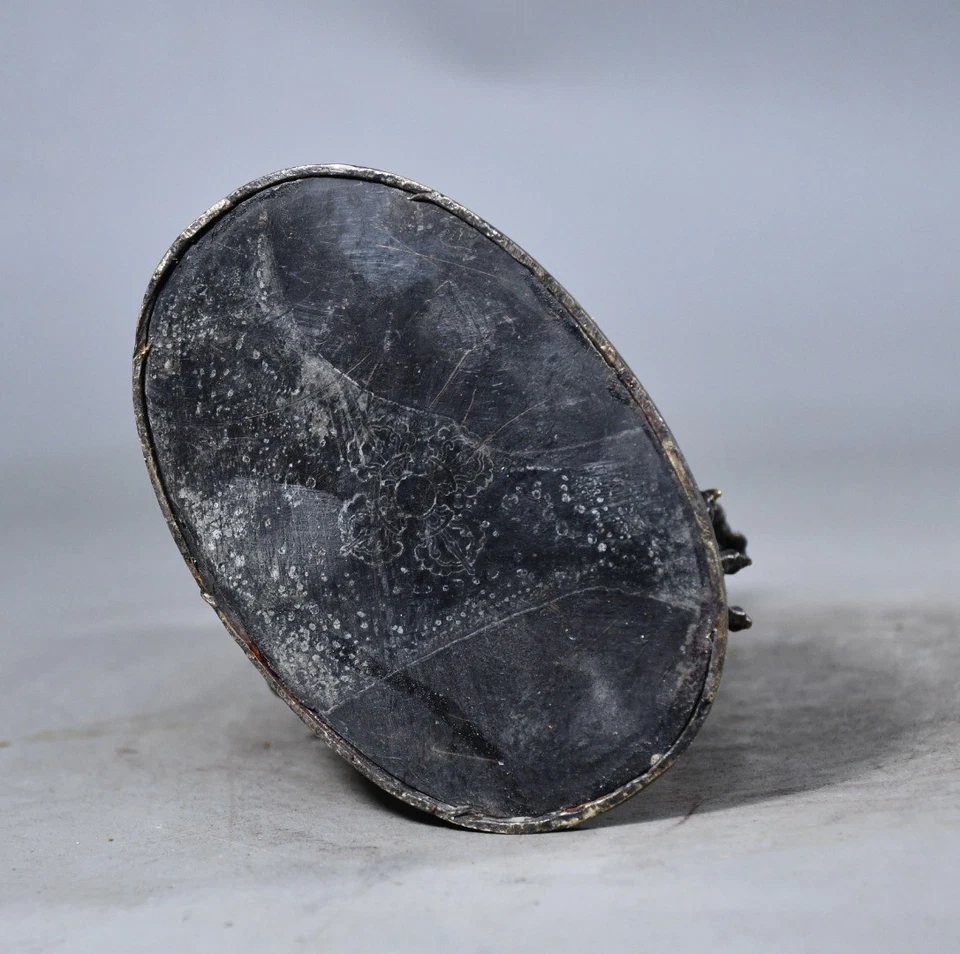 Antigua estatua de Buda Vajra cabeza de buey dorado bronce budismo tibetano antiguo de China de 8,7" Foto 2 de 4