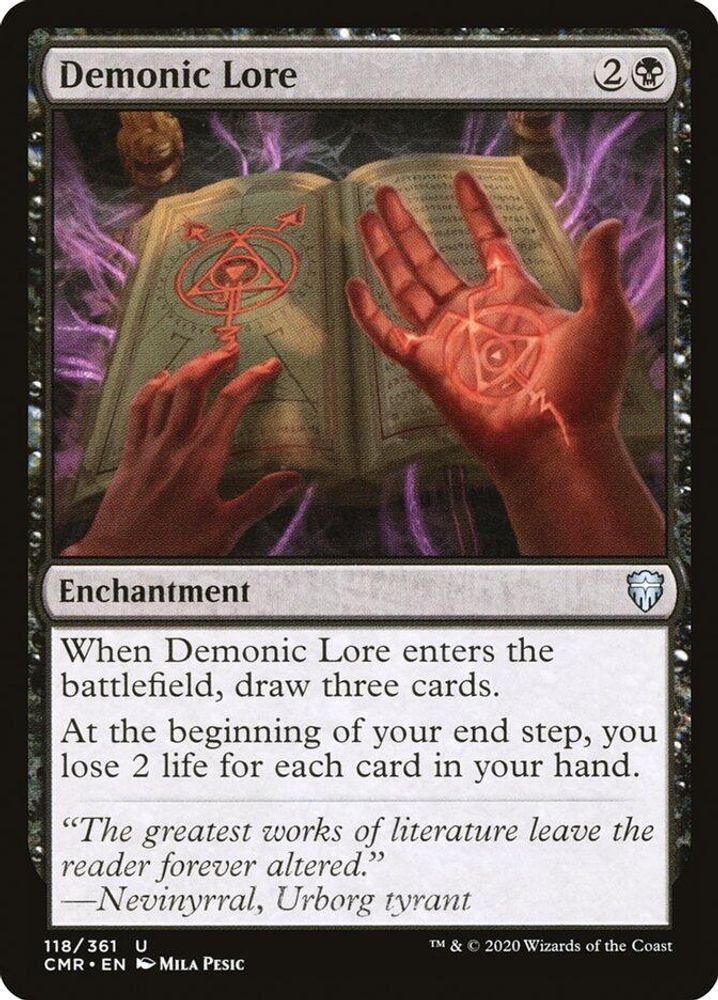 2020 Magic: The Gathering: Commander Legends - Demonic Lore (#118, U, Near Mint)