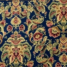 Mill Creek Floral Medallion BLUE Home Decor Drapery Pillow Sewing Fabric BTY