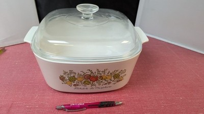 CorningWare Spice Of Life L'Echalote A-5-B Casserole Dish with Glass Lid