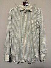 Luigi Borrelli Napoli Mens Size 15 1/2 - 39 Cotton Dress Shirt READ