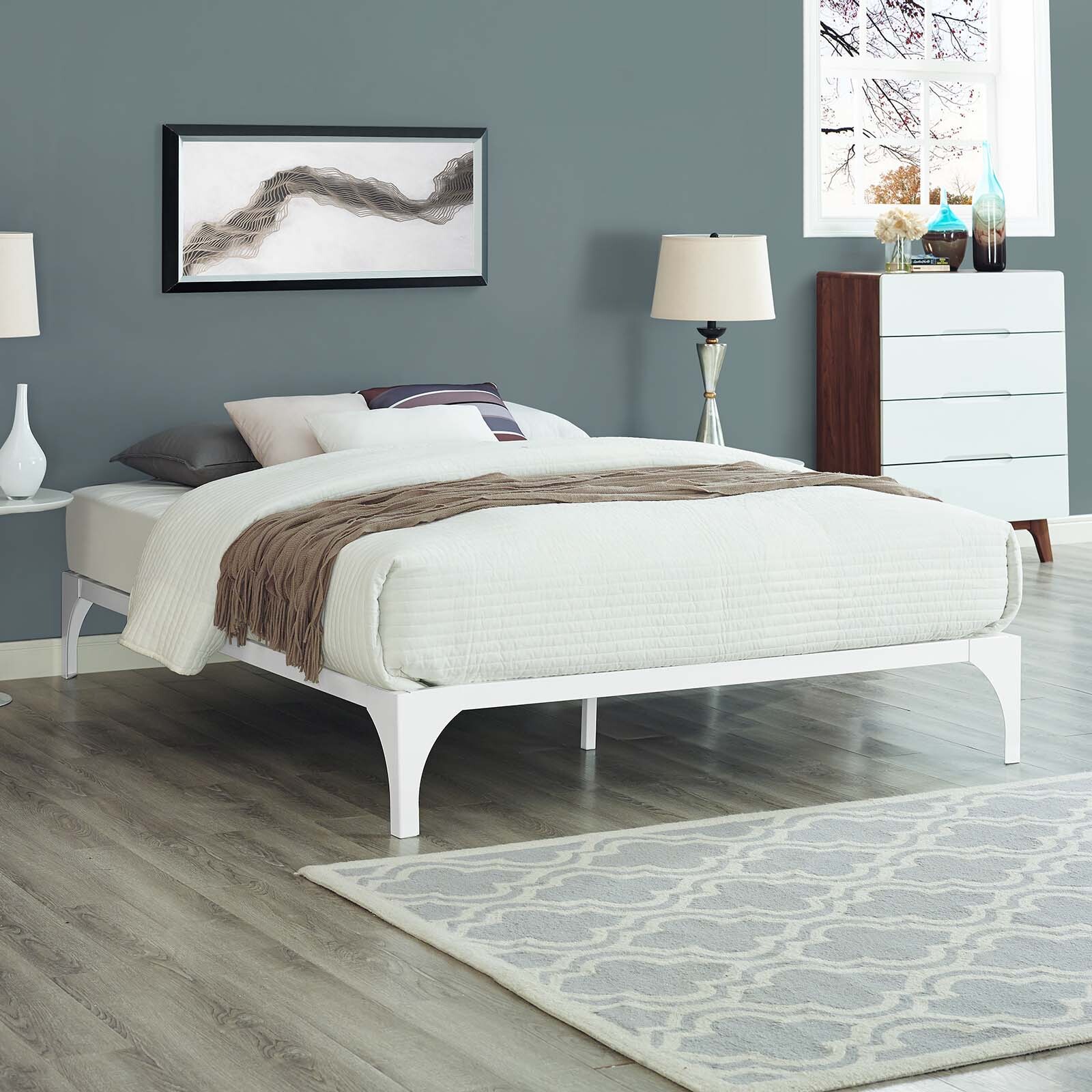 With Wood Slats In White